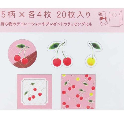 colorfruits フレークシール ダイカットステッカー cherry 手帳デコ グッズ メール便可