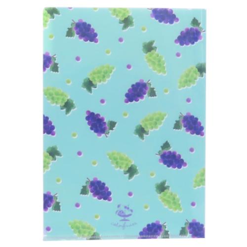 colorfruits ポケットファイル A5ポケットクリアファイル grape 新入学 かわいい グッズ メール便可