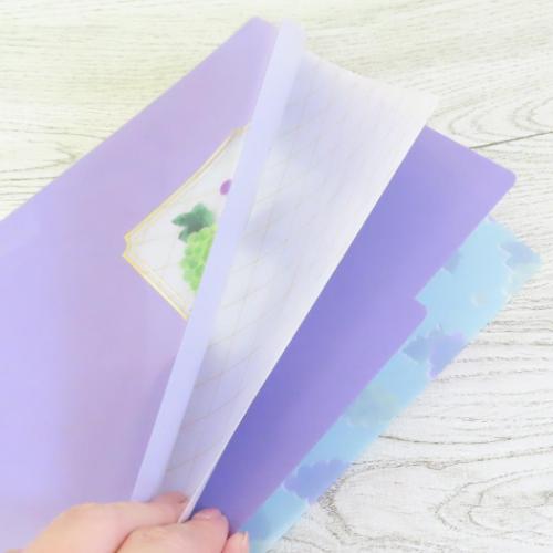 colorfruits ポケットファイル A5ポケットクリアファイル grape 新入学 かわいい グッズ メール便可