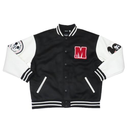 ミッキーマウス アウター メンズ スタジャン クラブリーダー 3L ディズニー キャラクター グッズ