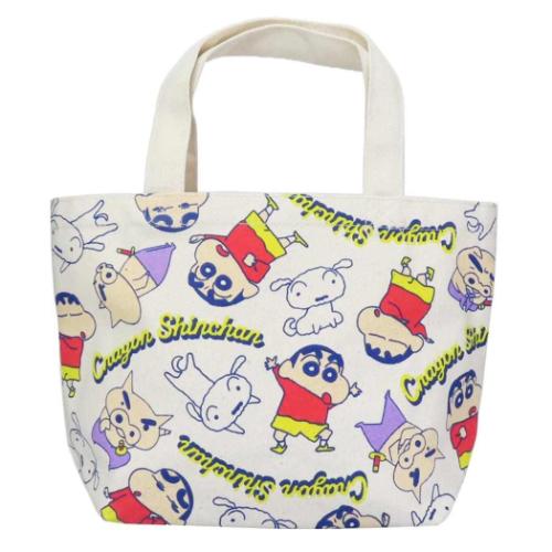 クレヨンしんちゃん ランチバッグ マチ付バッグ トリオ ちらし アニメキャラクター グッズ メール便可
