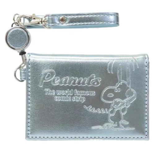 スヌーピー 定期入れ 2つ折りパスケース メタリックスヌーピー BL ピーナッツ キャラクター グッズ メール便可
