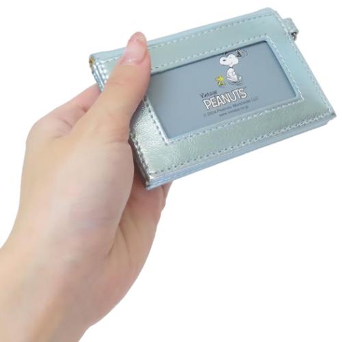 スヌーピー 定期入れ 2つ折りパスケース メタリックスヌーピー BL ピーナッツ キャラクター グッズ メール便可
