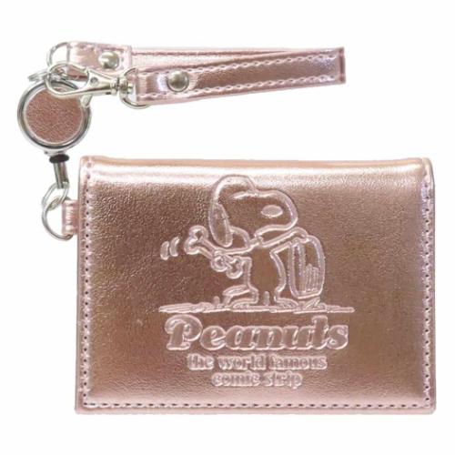スヌーピー 定期入れ 2つ折りパスケース メタリックスヌーピー PK ピーナッツ キャラクター グッズ メール便可