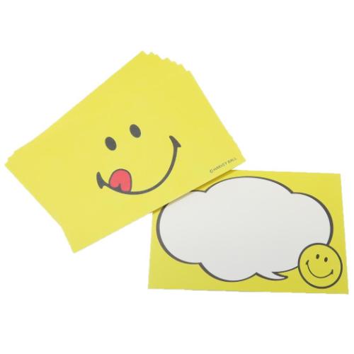スマイリーフェイス ミニメッセージカード ミニメッセージカード 8枚セット イエロー ANS-26 Smiley Face メール便可