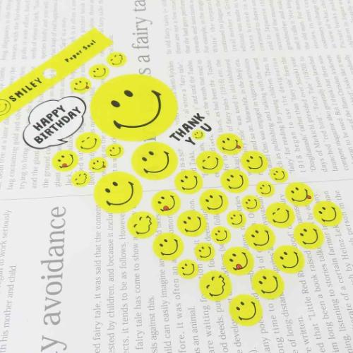 スマイリーフェイス シールシート ペーパーシール イエロー SP-171 Smiley Face キャラクター グッズ メール便可