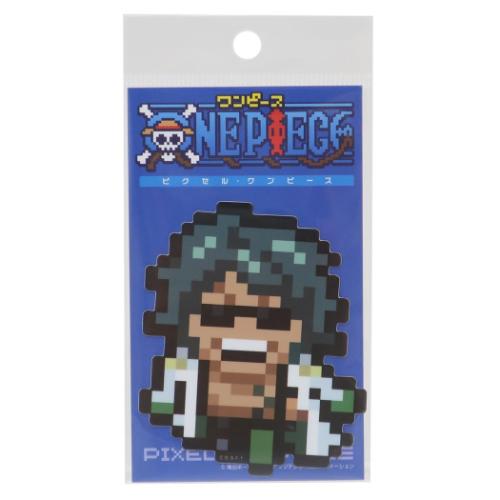ワンピース ダイカットシール ビニールステッカー ピクセル 緑牛 少年ジャンプ アニメキャラクター グッズ メール便可