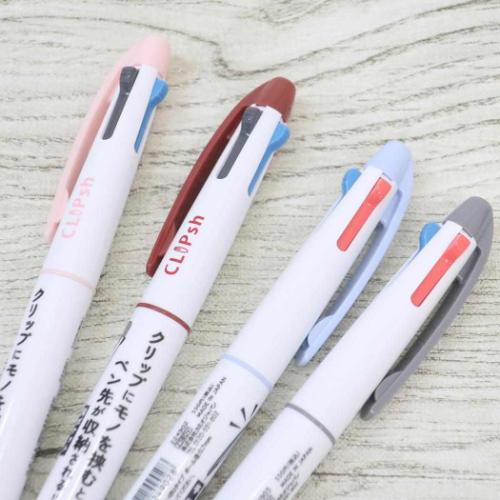 黒赤青3色ボールペン CLIPsh クリップシュ シンプル グッズ メール便可