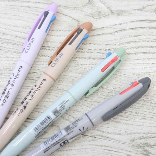 黒赤青3色ボールペン CLIPsh クリップシュ シンプル グッズ メール便可