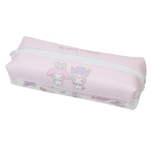 マイメロディ クロミ ペンポーチ クリア2ルームペンケース グッズ