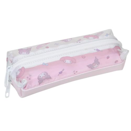 マイメロディ クロミ ペンポーチ クリア2ルームペンケース グッズ