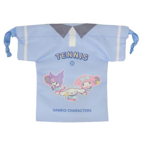サンリオキャラクターズ 巾着袋 ユニフォーム巾着 きんちゃくポーチ テニス部 サンリオ部活 サンリオ キャラクター グッズ メール便可