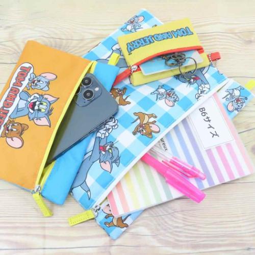 トム＆ジェリー 平ポーチ大中小3点セット 3連ポーチ ワーナーブラザース キャラクター グッズ メール便可