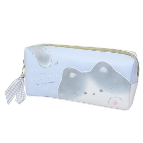 なでて ペンケース ツインファスナーペンポーチ ねこ 新入学 かわいい グッズ