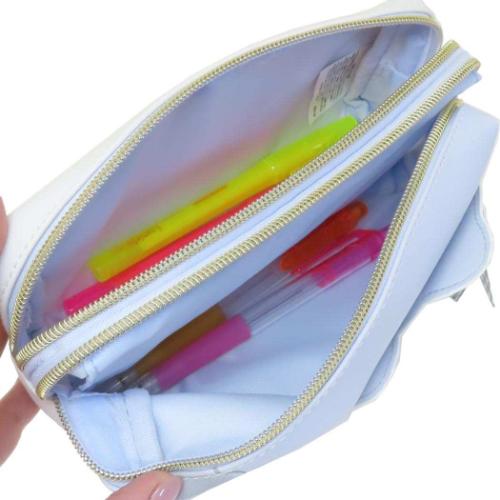 なでて ペンケース ツインファスナーペンポーチ ねこ 新入学 かわいい グッズ