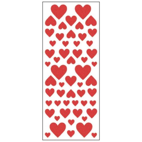 シールシート グリッターシール ハートレッド DECOシール グッズ メール便可