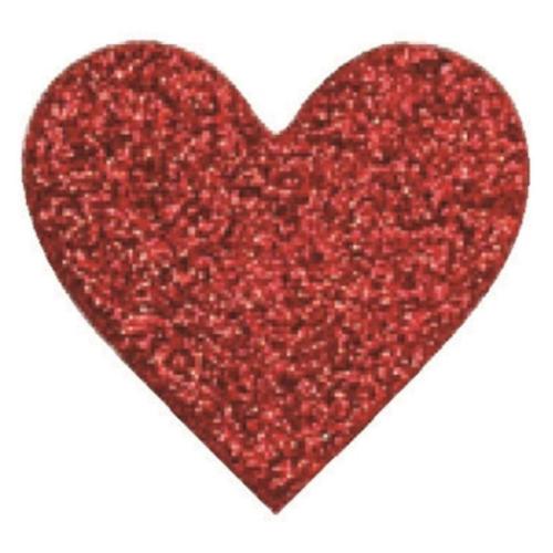 シールシート グリッターシール ハートレッド DECOシール グッズ メール便可