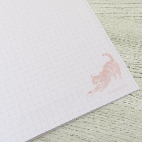 ねこハラ 方眼ノート B6ノート グレー 新入学 ねこ グッズ かわいい グッズ メール便可