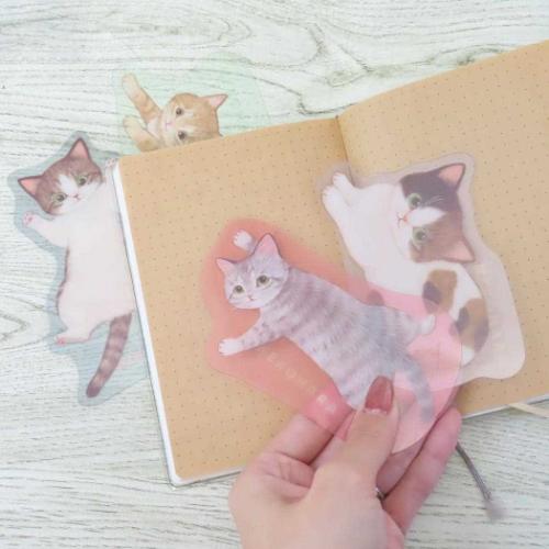 ねこハラ しおり ブックマーカー グリーン ねこ グッズ かわいい グッズ メール便可