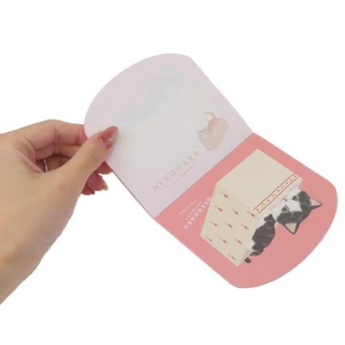 ねこハラ メモ帳 ダイカットメモ ピンク 新入学 ねこ グッズ かわいい グッズ メール便可