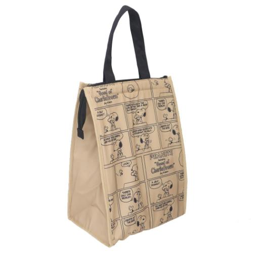 スヌーピー ランチバッグ 保冷保温マチ付きトート Mサイズ コミックドーナツ ピーナッツ キャラクター グッズ