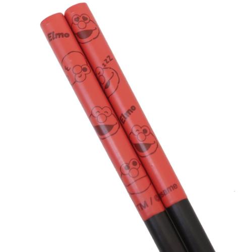 セサミストリート おはし 23cm塗り箸 カラーフェイス エルモ キャラクター グッズ メール便可