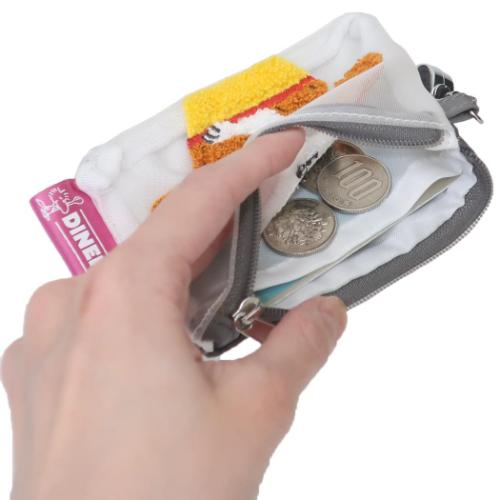 スヌーピー 小銭入れ＆定期入れ リール付きメッシュパスケース ナゲット ピーナッツ キャラクター グッズ メール便可