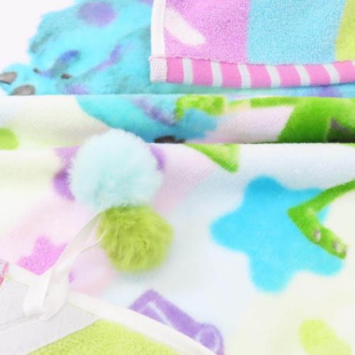 モンスターズインク 無撚糸 スチームシャーリングロングタオル サリバン マイク ドアコットンキャンディ ディズニー メール便可