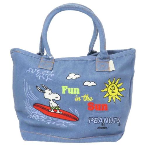 スヌーピー ミニバッグ IP.デリ.シシュウ.Peanuts-0B デニムバッグ Sun ピーナッツ キャラクター グッズ