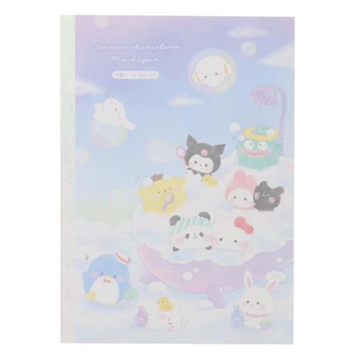 サンリオxもちぱん 方眼ノート B5方眼ノート みんなでお風呂 学習ノート グッズ メール便可