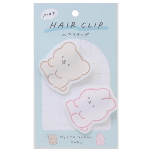 ヘアアクセ マットヘアクリップ NYAMU NYAMU BABY かわいい グッズ メール便可