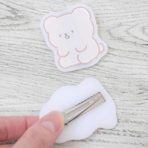 ヘアアクセ マットヘアクリップ NYAMU NYAMU BABY かわいい グッズ メール便可