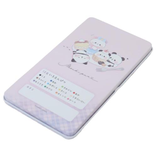 色鉛筆 缶ケース入12色色鉛筆 もちもちぱんだ もちもちティータイム かわいい グッズ メール便可