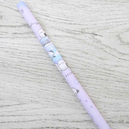 鉛筆 マット軸鉛筆B ずっとシマエナガ MOFNIGHT かわいい グッズ メール便可