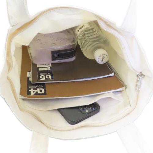 トートバッグ ファスナー付きキャンバストート モコ いぬ グッズ かわいい グッズ メール便可