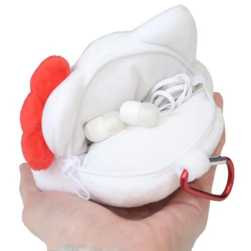 ハローキティ ミニポーチ カラビナ付きぬいぐるみファスナーマスコット サンリオ キャラクター グッズ