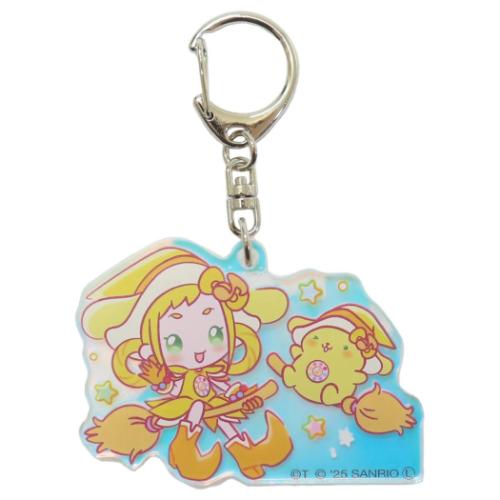 おジャ魔女どれみxサンリオキャラクターズ キーリング アクリルキーホルダーオーロラTYPE ももこxポムポムプリン キャラクター グッズ