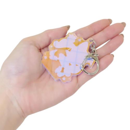 おジャ魔女どれみxサンリオキャラクターズ キーリング アクリルキーホルダーオーロラTYPE ハナxコロコロクリン キャラクター グッズ