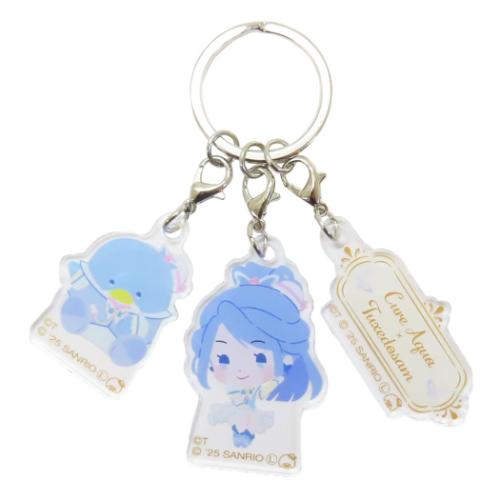 Yes！ プリキュア5 GoGo！xサンリオズ キーリング 3連アクリルキーホルダー キュアアクアxタキシードサム メール便可