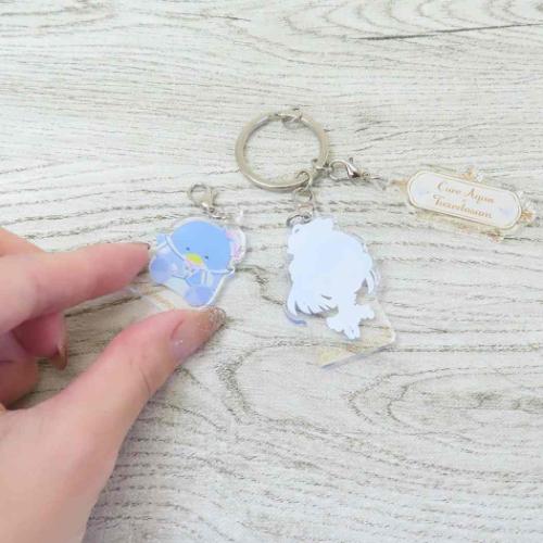 Yes！ プリキュア5 GoGo！xサンリオズ キーリング 3連アクリルキーホルダー キュアアクアxタキシードサム メール便可