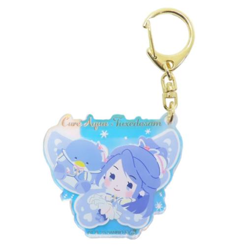 Yes! プリキュア5 GoGo!xサンリオズ キーリング オーロラアクリルキーホルダー キュアアクアxタキシードサム メール便可