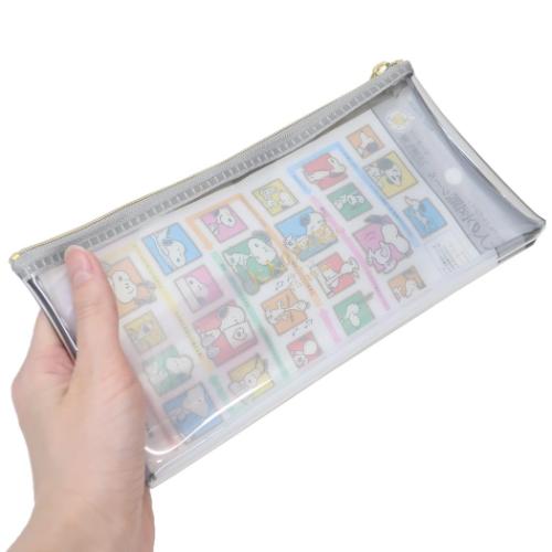 スヌーピー ペンポーチ 大人の図鑑クリアペンケース 75周年 ピーナッツ キャラクター グッズ メール便可