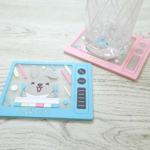 ラッピー テーブルウェア クリアラバーコースター ブルー キャラクター グッズ メール便可