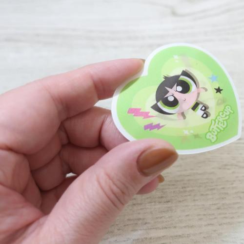 パワーパフガールズ ダイカットシール チェンジングデコステッカー バターカップ キャラクター グッズ メール便可