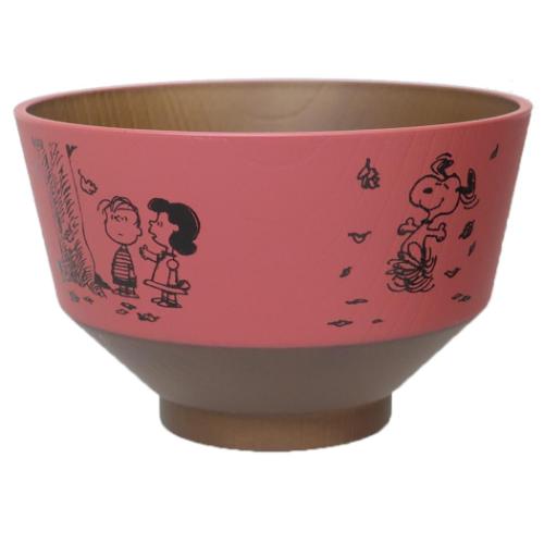 スヌーピー 茶碗 塗分け汁椀 朱色 波佐見焼 ピーナッツ キャラクター グッズ