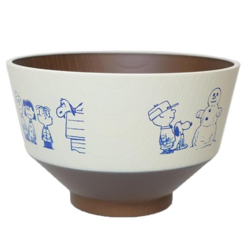 スヌーピー 茶碗 塗分け汁椀 白色 波佐見焼 ピーナッツ キャラクター グッズ
