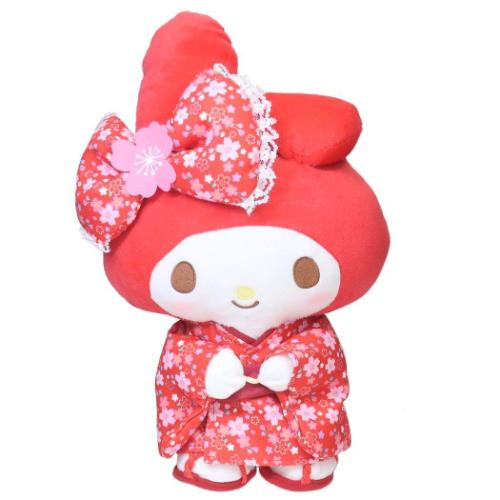 マイメロディ ぬいぐるみ プラッシュドール M RD 桜着物 サンリオ キャラクター グッズ