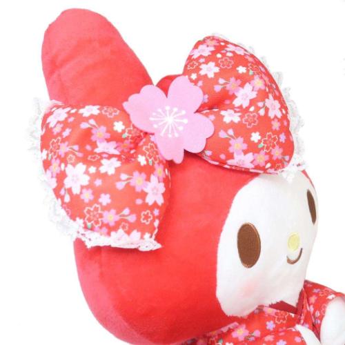 マイメロディ ぬいぐるみ プラッシュドール M RD 桜着物 サンリオ キャラクター グッズ