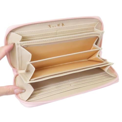ちいかわ レディース財布 ラウンド長財布 ピンク キャラクター グッズ