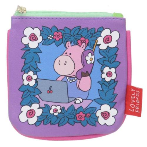 ラブリーフレンズ フラットポーチ ミニポーチ ぶた かわいい グッズ メール便可